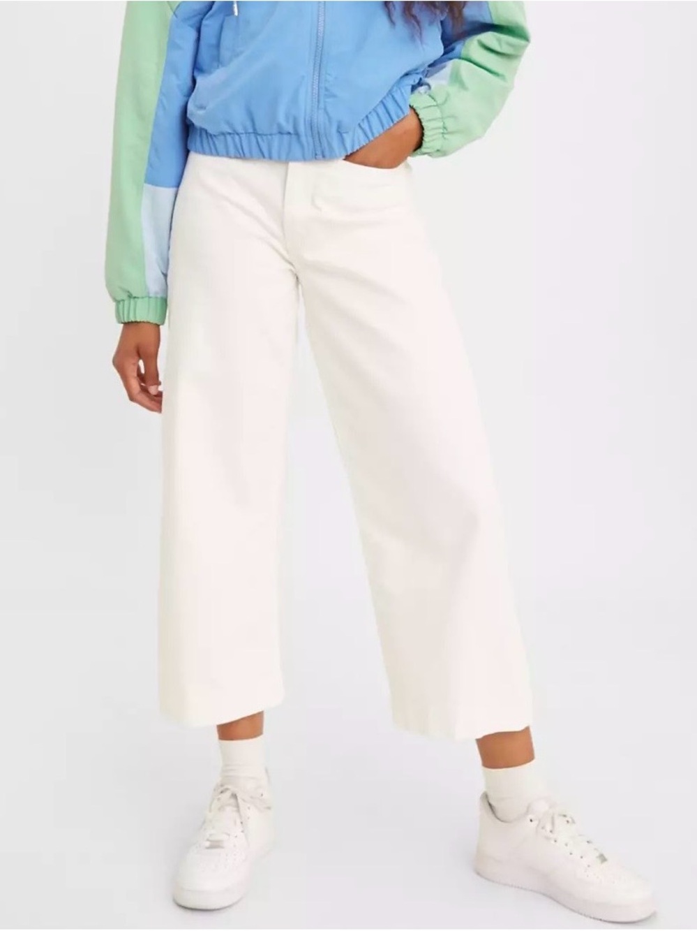 Levi's ribcage Wide-Leg crop white Jeans